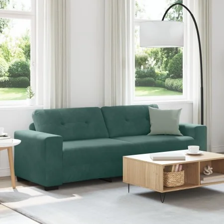 Sofá de 3 plazas Verde Oscuro 180 cm Terciopelo by , Sofas - Ref: Foro24-4105136, Price: 256,87 €, Discount: %