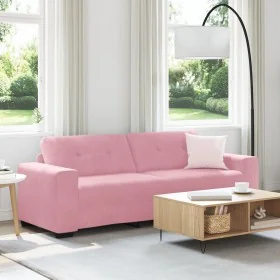 Sofá de 3 plazas Rosa 180 cm de Terciopelo by , Sofas - Ref: Foro24-4105137, Price: 256,91 €, Discount: %