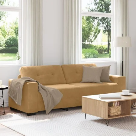 Sofá de 3 plazas Marrón 180 cm de Terciopelo von , Sofas - Ref: Foro24-4105141, Preis: 256,91 €, Rabatt: %