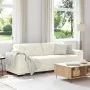 Sofá de 3 plazas en crema de 180 cm de terciopelo de , Sofás - Ref: Foro24-4105142, Precio: 260,16 €, Descuento: %