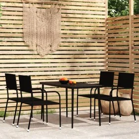 Juego de comedor de jardín 5 piezas negro von , Gartensets - Ref: Foro24-3099591, Preis: 208,05 €, Rabatt: %