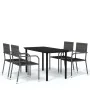 Juego de comedor de jardín 5 piezas gris von , Gartensets - Ref: Foro24-3099585, Preis: 217,52 €, Rabatt: %
