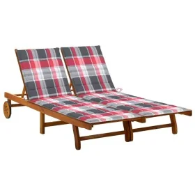 Tumbona de jardín 2 personas y cojines madera maciza de acacia by , Loungers - Ref: Foro24-3061387, Price: 416,39 €, Discount: %