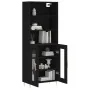 Aparador alto madera contrachapada negro 69,5x34x180 cm de , Aparadores - Ref: Foro24-3189302, Precio: 166,42 €, Descuento: %