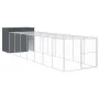 Caseta perros con corral acero galvanizado gris 214x865x181 cm by , Dog kennels - Ref: Foro24-3189134, Price: 842,81 €, Disco...