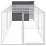 Caseta perros con corral acero galvanizado gris 214x865x181 cm by , Dog kennels - Ref: Foro24-3189134, Price: 842,81 €, Disco...