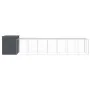 Caseta perros con corral acero galvanizado gris 214x865x181 cm by , Dog kennels - Ref: Foro24-3189134, Price: 842,81 €, Disco...