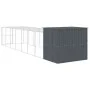 Caseta perros con corral acero galvanizado gris 214x865x181 cm by , Dog kennels - Ref: Foro24-3189134, Price: 842,81 €, Disco...
