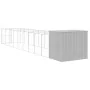 Caseta perro corral acero galvanizado gris claro 214x1069x181cm de , Casetas para perros - Ref: Foro24-3189129, Precio: 863,3...