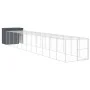 Caseta perros con corral acero galvanizado gris 214x1273x181 cm von , Hundehütten - Ref: Foro24-3189136, Preis: 1,00 €, Rabat...