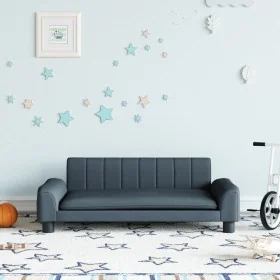 Sofá para niños de tela gris oscuro 90x53x30 cm von , Baby- und Kleinkindmöbel - Ref: Foro24-3196259, Preis: 96,90 €, Rabatt: %
