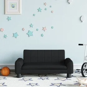 Sofá para niños de tela negro 70x45x30 cm von , Baby- und Kleinkindmöbel - Ref: Foro24-3196273, Preis: 77,82 €, Rabatt: %