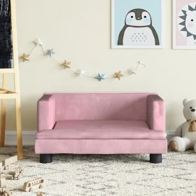 Sofá para niños de terciopelo rosa 60x40x30 cm by , Baby and Toddler Furniture - Ref: Foro24-3196320, Price: 57,81 €, Discoun...