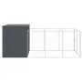 Caseta perros con corral acero galvanizado gris 214x457x181 cm by , Dog kennels - Ref: Foro24-3189120, Price: 525,58 €, Disco...