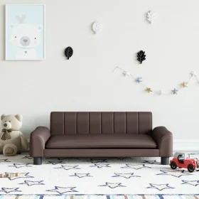Sofá para niños de cuero sintético marrón 90x53x30 cm de , Mobiliario para bebés y niños pequeños - Ref: Foro24-3196265, Prec...