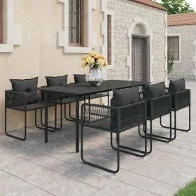 Set de comedor de jardín de 7 piezas PVC ratán negro von , Gartensets - Ref: Foro24-3060098, Preis: 595,83 €, Rabatt: %