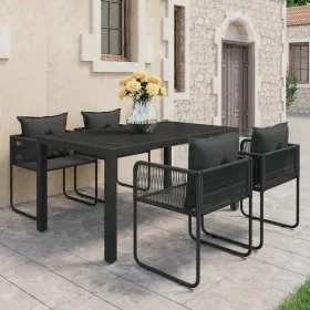 Set de comedor de jardín de 5 piezas PVC ratán negro von , Gartensets - Ref: Foro24-3060102, Preis: 495,58 €, Rabatt: %