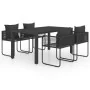 Set de comedor de jardín de 5 piezas PVC ratán negro de , Conjuntos de jardín - Ref: Foro24-3060102, Precio: 468,14 €, Descue...