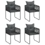 Set de comedor de jardín de 5 piezas PVC ratán negro de , Conjuntos de jardín - Ref: Foro24-3060102, Precio: 468,14 €, Descue...