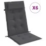 Cojines de silla respaldo alto 6 uds tela Oxford gris antracita de , Cojines para sillas y sofás - Ref: Foro24-361876, Precio...