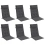 Cojines de silla respaldo alto 6 uds tela Oxford gris antracita de , Cojines para sillas y sofás - Ref: Foro24-361876, Precio...