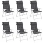 Cojines de silla respaldo alto 6 uds tela Oxford gris antracita de , Cojines para sillas y sofás - Ref: Foro24-361876, Precio...