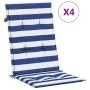 Cojines para sofá de palés 4 uds tela azul y blanco a rayas by , Cushions for chairs and sofas - Ref: Foro24-361254, Price: 5...