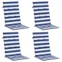 Cojines para sofá de palés 4 uds tela azul y blanco a rayas by , Cushions for chairs and sofas - Ref: Foro24-361254, Price: 5...