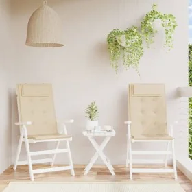 Cojines de silla con respaldo alto 2 uds tela Oxford beige by , Cushions for chairs and sofas - Ref: Foro24-361883, Price: 34...