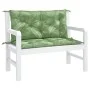 Cojines banco jardín 2 uds tela estampado de hojas 100x50x7 cm by , Cushions for chairs and sofas - Ref: Foro24-361675, Price...