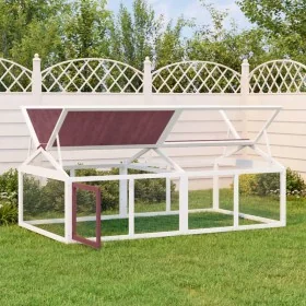 Corral de animales madera maciza pino moca 200x112,5x74 cm by , Cages and habitats for small animals - Ref: Foro24-172301, Pr...