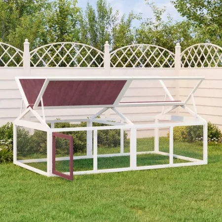 Corral de animales madera maciza pino moca 200x112,5x74 cm by , Cages and habitats for small animals - Ref: Foro24-172301, Pr...