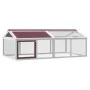 Corral de animales madera maciza pino moca 200x112,5x74 cm by , Cages and habitats for small animals - Ref: Foro24-172301, Pr...
