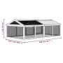 Corral de animales madera maciza pino moca 200x112,5x74 cm by , Cages and habitats for small animals - Ref: Foro24-172301, Pr...