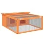 Conejera de madera maciza de pino marrón 117,5x97x47,5 cm von , Käfige und Lebensräume für Kleintiere - Ref: Foro24-172286, P...