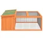 Conejera de madera maciza de pino marrón 117,5x97x47,5 cm von , Käfige und Lebensräume für Kleintiere - Ref: Foro24-172286, P...