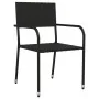 Juego de comedor de jardín 7 piezas ratán sintético negro by , Garden sets - Ref: Foro24-3156751, Price: 314,47 €, Discount: %