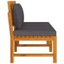 Sofá cama con cojín madera maciza acacia gris 200x60x75 cm by , Outdoor beds - Ref: Foro24-312145, Price: 361,71 €, Discount: %