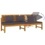 Sofá cama con cojín madera maciza acacia gris 200x60x75 cm by , Outdoor beds - Ref: Foro24-312145, Price: 361,71 €, Discount: %