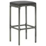Taburetes de cocina con cojines 3 uds ratán sintético gris by , Kitchen stools - Ref: Foro24-313444, Price: 147,97 €, Discoun...