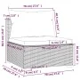 Sofá central de jardín con cojines ratán sintético marrón by , Modular outdoor sofas - Ref: Foro24-317559, Price: 90,36 €, Di...