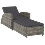 Tumbona de jardín con cojín de ratán sintético gris oscuro von , Liegen - Ref: Foro24-317178, Preis: 204,89 €, Rabatt: %