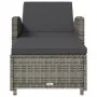 Tumbona de jardín con cojín de ratán sintético gris oscuro von , Liegen - Ref: Foro24-317178, Preis: 204,89 €, Rabatt: %
