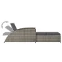 Tumbona de jardín con cojín de ratán sintético gris oscuro von , Liegen - Ref: Foro24-317178, Preis: 204,89 €, Rabatt: %