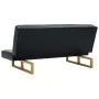 Sofá cama de cuero sintético negro by , Sofas - Ref: Foro24-247026, Price: 280,12 €, Discount: %