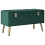 Banco con compartimento de terciopelo verde 80 cm by , Benches for halls and storage - Ref: Foro24-329929, Price: 95,40 €, Di...