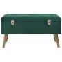 Banco con compartimento de terciopelo verde 80 cm by , Benches for halls and storage - Ref: Foro24-329929, Price: 95,40 €, Di...