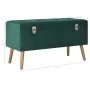 Banco con compartimento de terciopelo verde 80 cm by , Benches for halls and storage - Ref: Foro24-329929, Price: 95,40 €, Di...