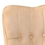 Sillón orejero de lona color crema by , Armchairs - Ref: Foro24-339651, Price: 85,74 €, Discount: %