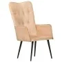 Sillón orejero de lona color crema by , Armchairs - Ref: Foro24-339651, Price: 85,74 €, Discount: %